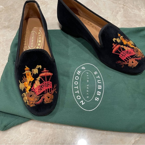 Stubbs & Wooten velvet loafer - Picture 2 of 5